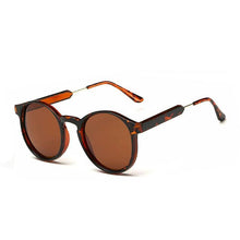 Load image into Gallery viewer, Thick Frame Round Vintage Shades Sunglasses Leopard
