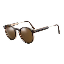 Load image into Gallery viewer, Thick Frame Round Vintage Shades Sunglasses Tea
