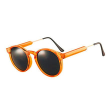 Load image into Gallery viewer, Thick Frame Round Vintage Shades Sunglasses Transparent Orange
