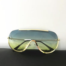 Load image into Gallery viewer, Trendy Shield Feminine Sunglasses Sunglasses c1 gold clear / Gold
