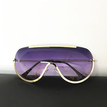 Load image into Gallery viewer, Trendy Shield Feminine Sunglasses Sunglasses c1 gold clear / Gold
