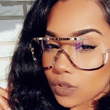 Load image into Gallery viewer, Trendy Shield Feminine Sunglasses Sunglasses c1 gold clear / Gold
