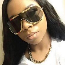Load image into Gallery viewer, Trendy Shield Feminine Sunglasses Sunglasses c1 gold clear / Gold
