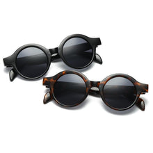 Load image into Gallery viewer, Village Retro Round Thick Frame Sunglasses Sunglasses Leopard

