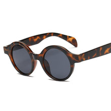 Load image into Gallery viewer, Village Retro Round Thick Frame Sunglasses Sunglasses Leopard

