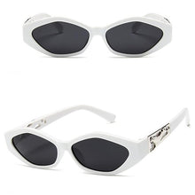 Load image into Gallery viewer, Vintage Cat Eye 3D Anti-UV Sunglasses Sunglasses White All Grey
