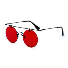 Load image into Gallery viewer, Vintage Punk Rectangular Bridge Rimless Lightweight Sunglasses Sunglasses Clear Red
