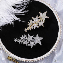Load image into Gallery viewer, Zirzon Rhinestone Five-Star Hair Clips HairClips Gold
