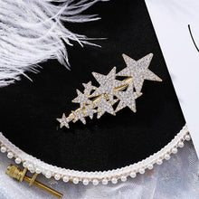 Load image into Gallery viewer, Zirzon Rhinestone Five-Star Hair Clips HairClips gold
