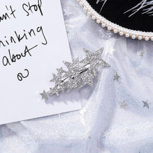 Load image into Gallery viewer, Zirzon Rhinestone Five-Star Hair Clips HairClips silver
